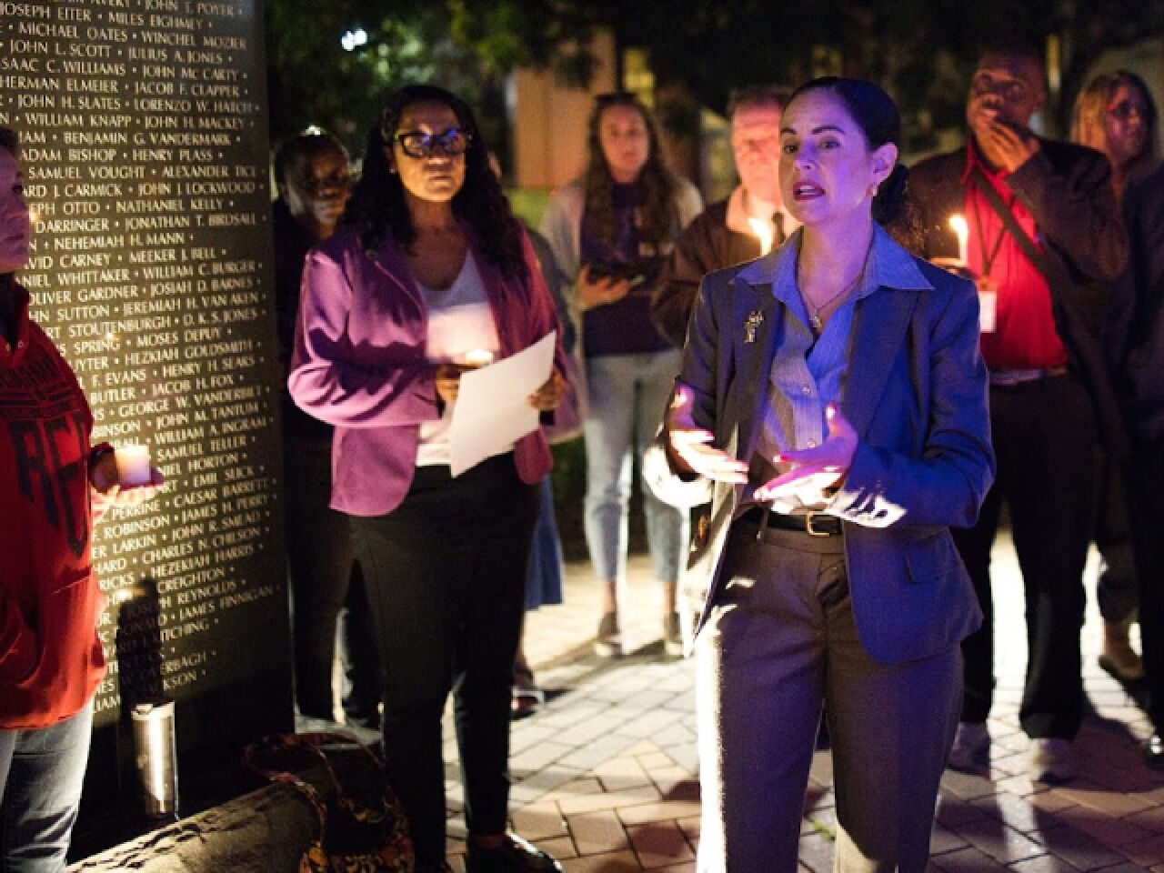 Domestic Violence Demonstration Held at County Office