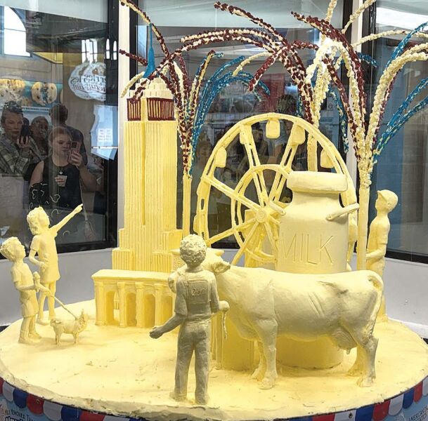 CREAM OF NY A butter sculpture depicting some of the attributes of the Empire State is one of the New York State Fair’s highlights.