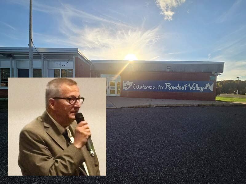 Dr. Kevin Baughman speaking at Rondout Valley School District's recent community engagement forum.