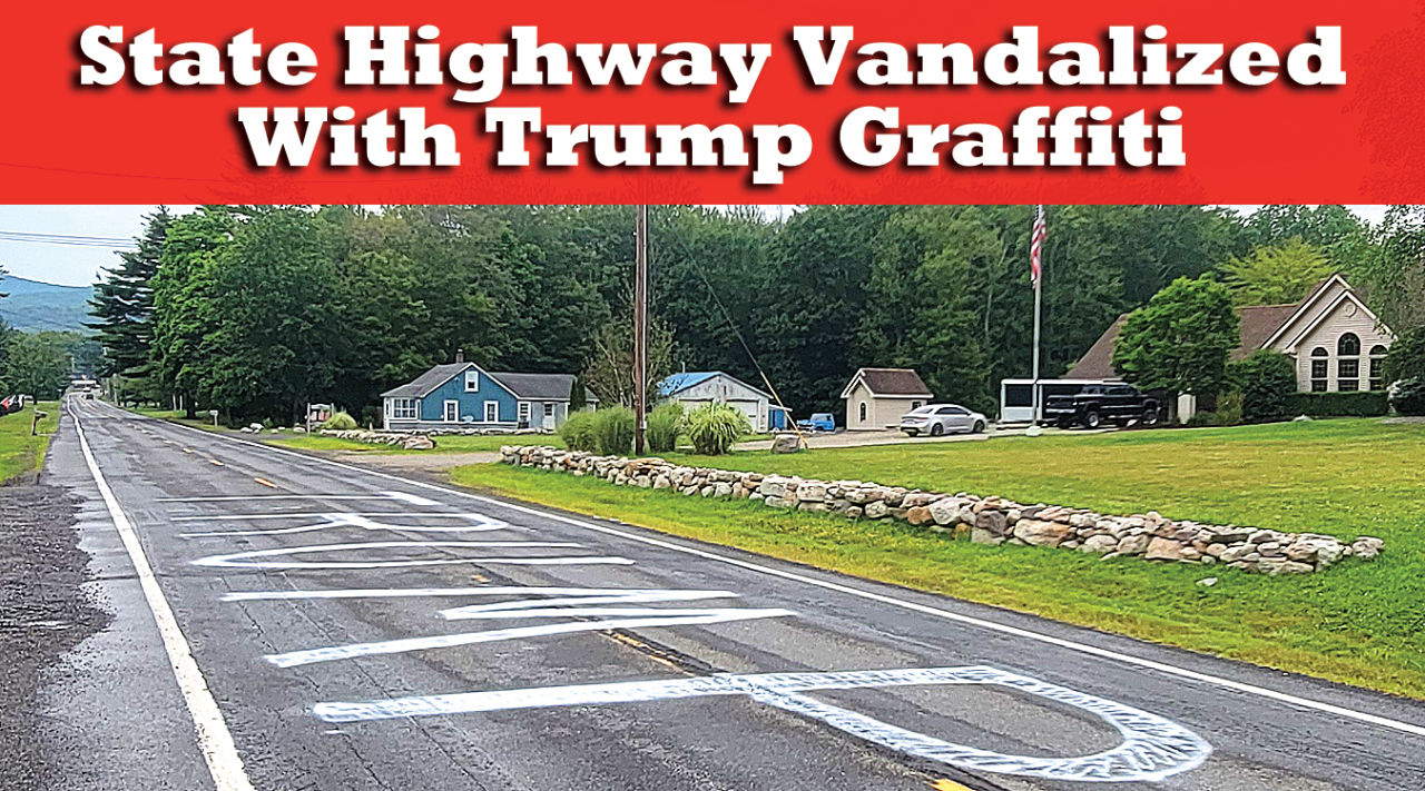 State Highway Vandalized With Trump Graffiti